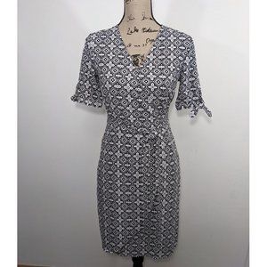 NWT Banana Republic Women's Black White Floral Wrap Dress Size 0